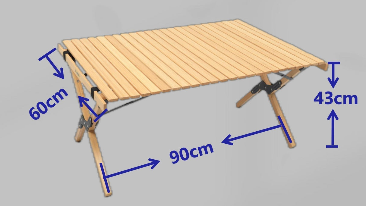 3 Chairs & 1 Table Set Bamboo Camping Folding Portable Outdoor Picnic Travel BBQ