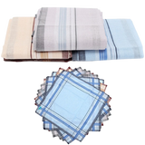 Mens HANDKERCHIEFS 100% Cotton Pocket Square Hanky Handkerchief 35x35cm - 4 Hankies