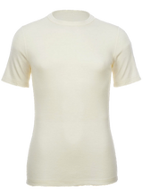 MERINO SKINS Crew Neck Short Sleeve T-Shirt Top 100% Wool Underwear Thermals - Natural