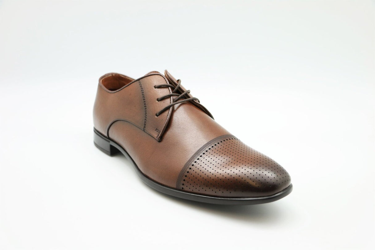 Massa Michael Mens Leather Shoes Formal Dress Work - Brown