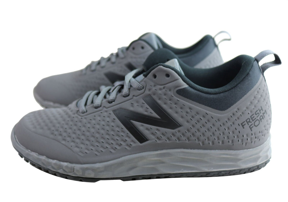 New Balance Mens Slip Resistant 2E Wide Fit Work Shoes - Grey/Black