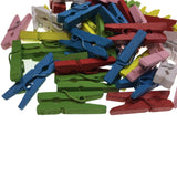 200pc Set Mini Wooden Pegs Craft Scrapbook Shower Clothes Pin 25mm