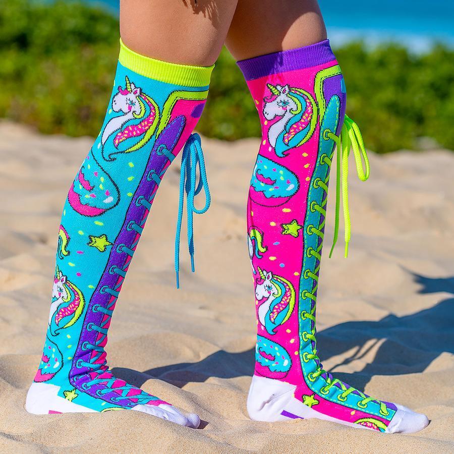 MADMIA Unicorn Kids & Adults Long Knee High Socks - Girls Pair - Multicolour