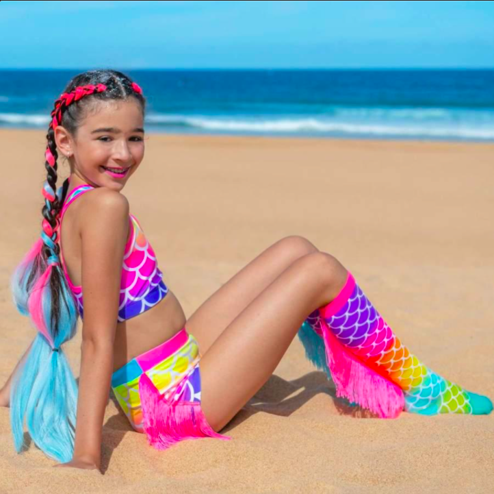 MADMIA Mermaid Kids & Adults Long Knee High Socks - Unisex Pair - Multicolour