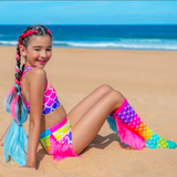 MADMIA Mermaid Kids & Adults Long Knee High Socks - Unisex Pair - Multicolour