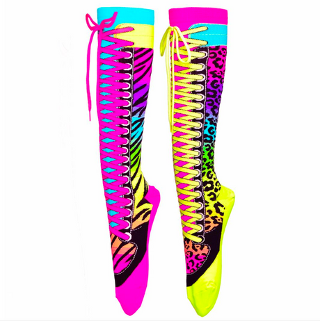 MADMIA Safari Kids & Adults Long Knee High Socks - Unisex Pair - Multicolour