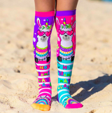 MADMIA Llama Socks Kids & Adults Long Knee High Socks - Girls Pair - Multicolour