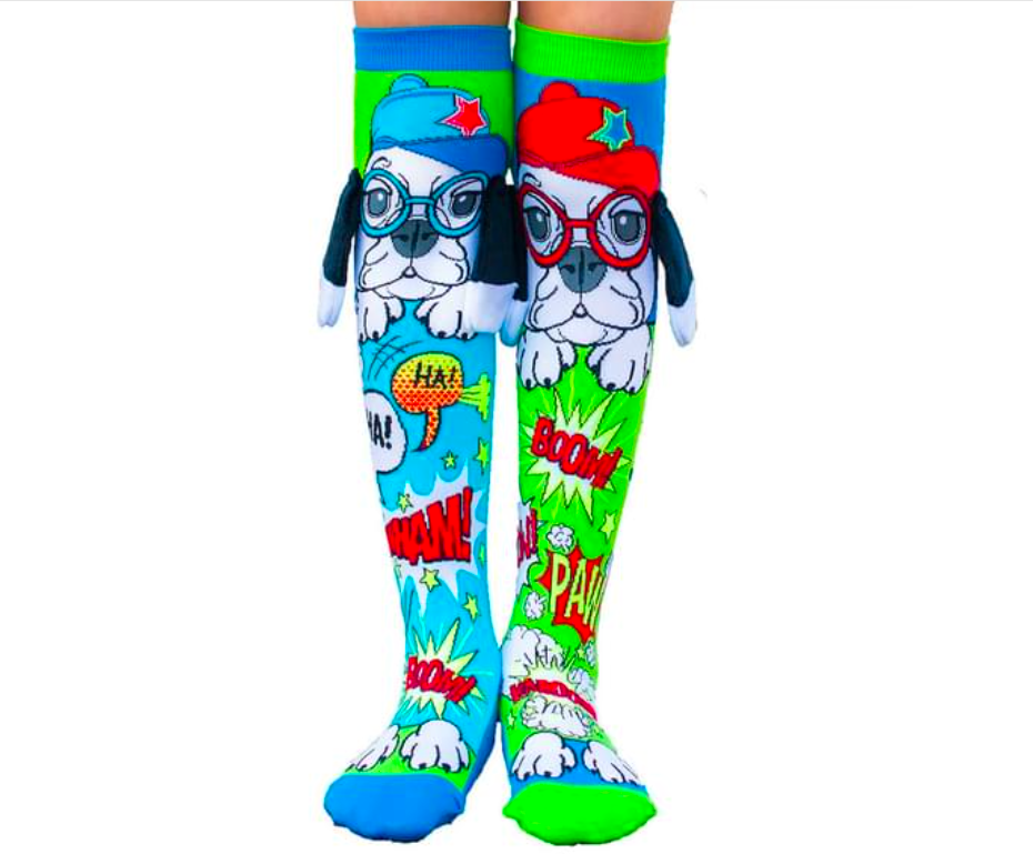 MADMIA Dog/Puppy Toddler Boy’s Long Knee High Socks - Unisex Pair -  Colour Blue