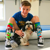 MADMIA Dog/Puppy Toddler Boy’s Long Knee High Socks - Unisex Pair -  Colour Blue