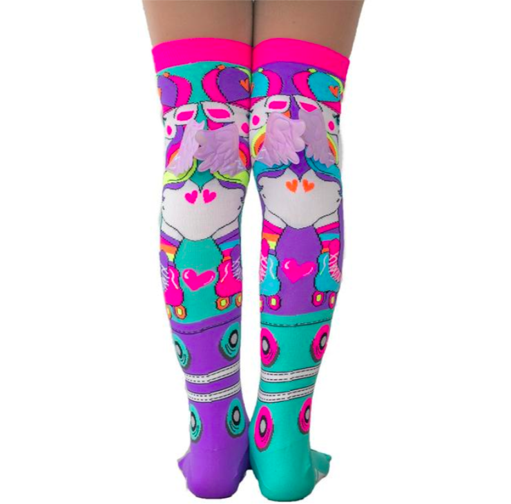 MADMIA Skatercorn Kids & Adults Long Knee High Socks - Girl’s Pair - Multicolour