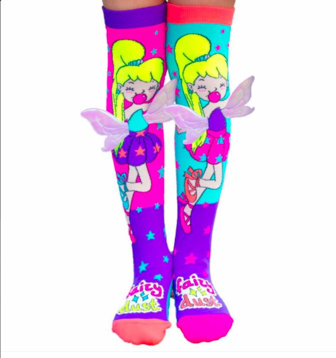 MADMIA Fairy Dust Kids & Adults Long Knee High Socks - Girls Pair - Multi colour