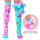 MADMIA Hug Me Koala Toddler Long Knee High Socks - Girl's Pair - Green Pink