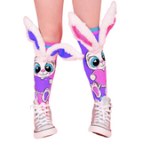 MADMIA Funny Bunny Kids & Adults Long Knee High Socks - Girls Pair - purple/pink