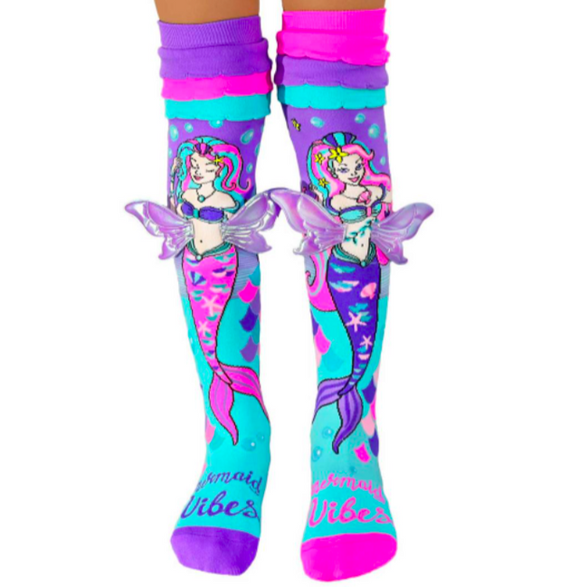 Mermaid Vibes/Seaworld Girls Long Knee High Socks - Toddlers - Pink/Purple/Green