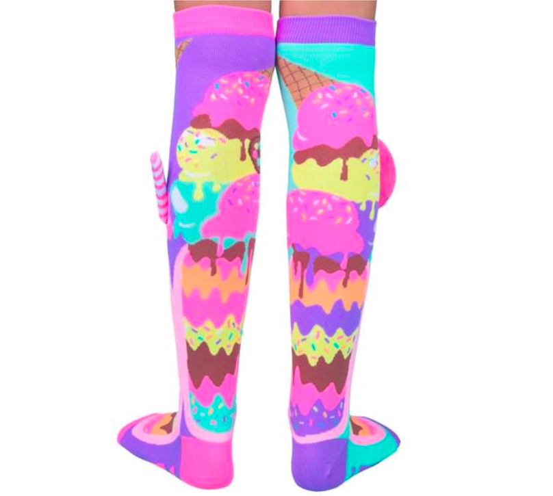 MADMIA Milkshake Girl’s Kids & Adults Long Knee High Socks - Pair - Pink/Purple