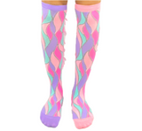 MADMIA Fairy Floss Girl’s Long Knee High Socks - Toddler Unisex - Pink/Purple