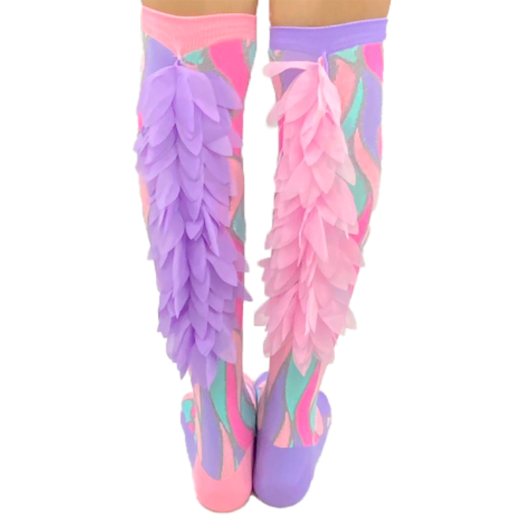 MADMIA Fairy Floss Girl’s Long Knee High Socks - Toddler Unisex - Pink/Purple