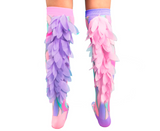 Madmia Fairy Floss Kids & Adults Long Knee High Socks - Girls Pair - Pink/Purple