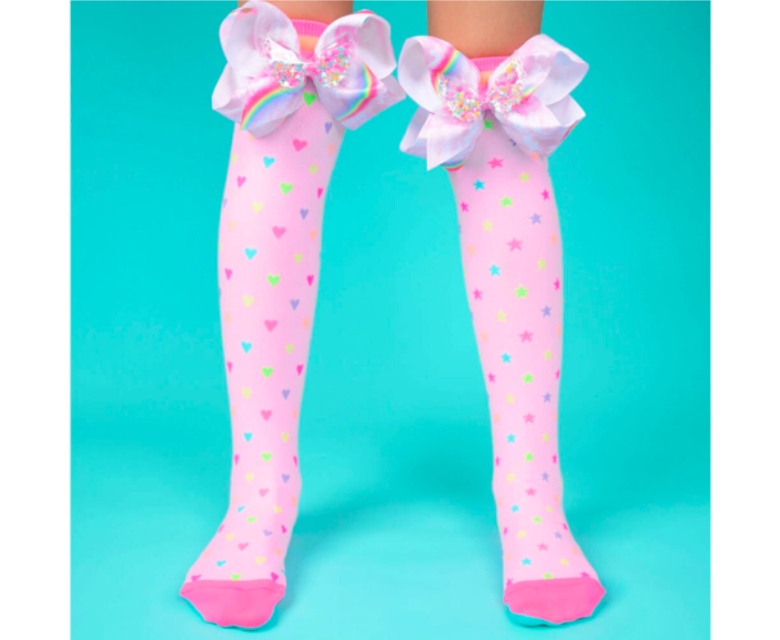 MADMIA Sprinkles Socks Toddler Long Knee High Socks - Girl’s Pair - Pink