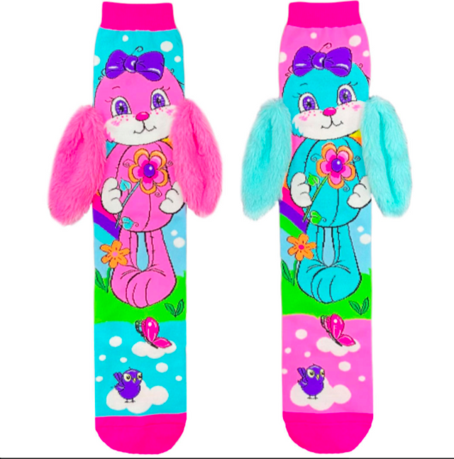 MADMIA Hunny Bunny Kids & Adults Long Knee High Socks - Girls Pair - Multicolour