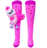 MADMIA Lola the Flamingo Kids & Adults Long Knee High Socks - Girls Pair - Pink