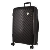 Pierre Cardin Inspired Milleni Checked Luggage Bag Travel Carry On Suitcase 75cm (124L) - Black