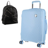 Pierre Cardin Inspired Milleni Luggage Bag Large in Blue + FREE Milleni Backpack