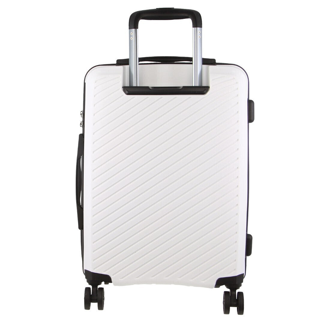 Pierre Cardin Inspired Milleni Luggage White Bag Medium + FREE Milleni Backpack