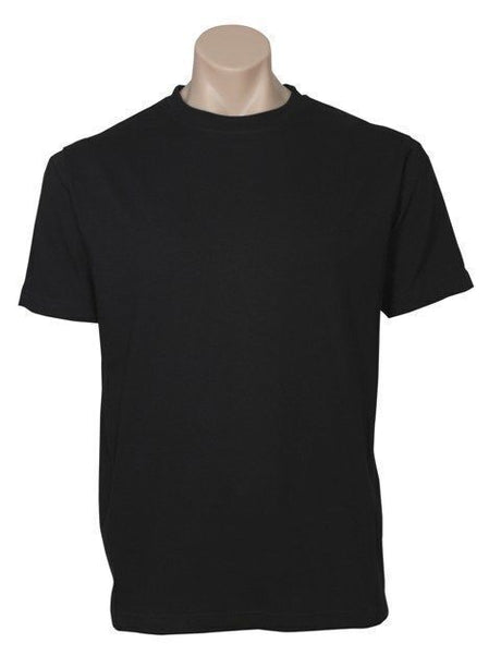 Plain T-Shirt 100% COTTON Basic Blank Tee Mens Ladies Casual BULK Adults - Black