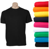 Plain T-Shirt 100% COTTON Basic Blank Tee Mens Ladies Casual BULK Adults