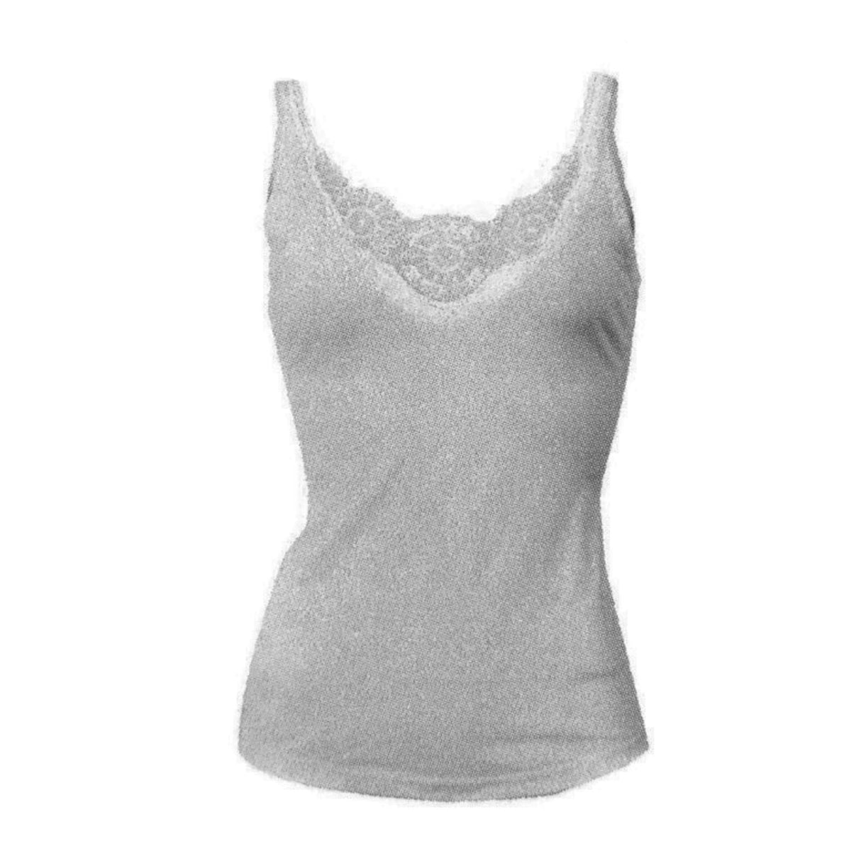 MERINO SKINS Ladies Dianthe Camisole Top Merino Wool Rich Thermals - Grey Marle