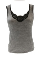 MERINO SKINS Ladies Dianthe Tank Top Thermal Merino Wool Rich Thermals - Soft Grey Marle