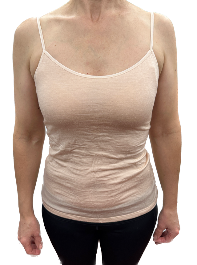 MERINO SKINS Womens Camisole Wool Thermal Underwear Top Cami Baselayer - Skin