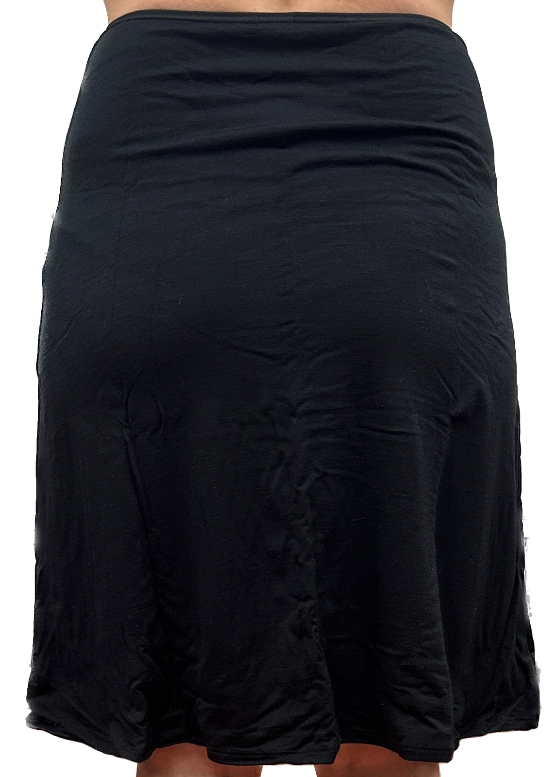 Merino Skins Essential A-Line Slip Under Skirt Thermal Wool Underwear - Black