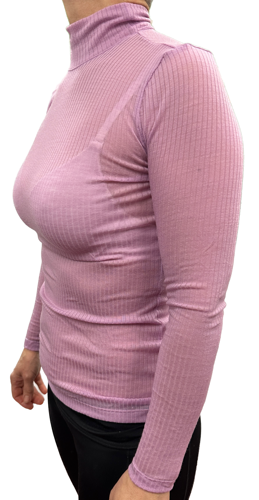 Merino Skins Womens Verona Funnel Neck Long Sleeve Thermal Underwear - Hyacinth