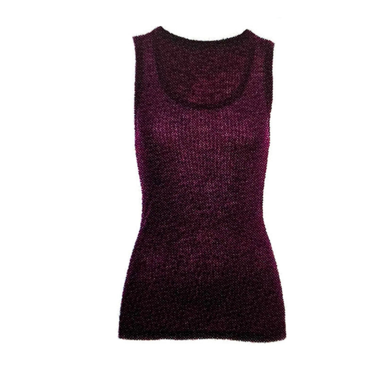 MERINO SKINS Wool Blend Ladies Verona V-Neck Tee Thermal Top Tank - Amaranth