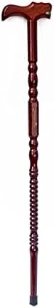 93cm Wooden Walking Stick Wood Cane Pole Carved Varnished Deluxe Sturdy w/ Dragon