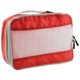 Milleni Compact Electrolight Packing Cubes Travel Space Saving Bags in Red