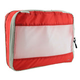 Milleni Compact Electrolight Packing Cubes Travel Space Saving Bags in Red