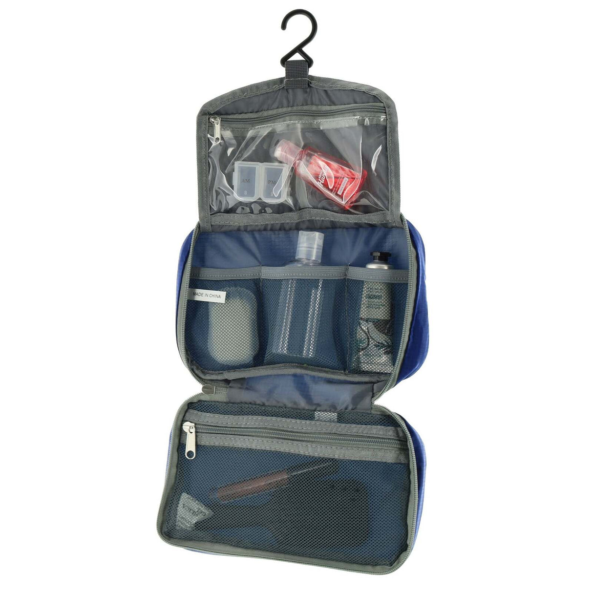 Milleni Hanging Toiletry Bag Kit Case Travel Cosmetic Storage Organizer in Blue