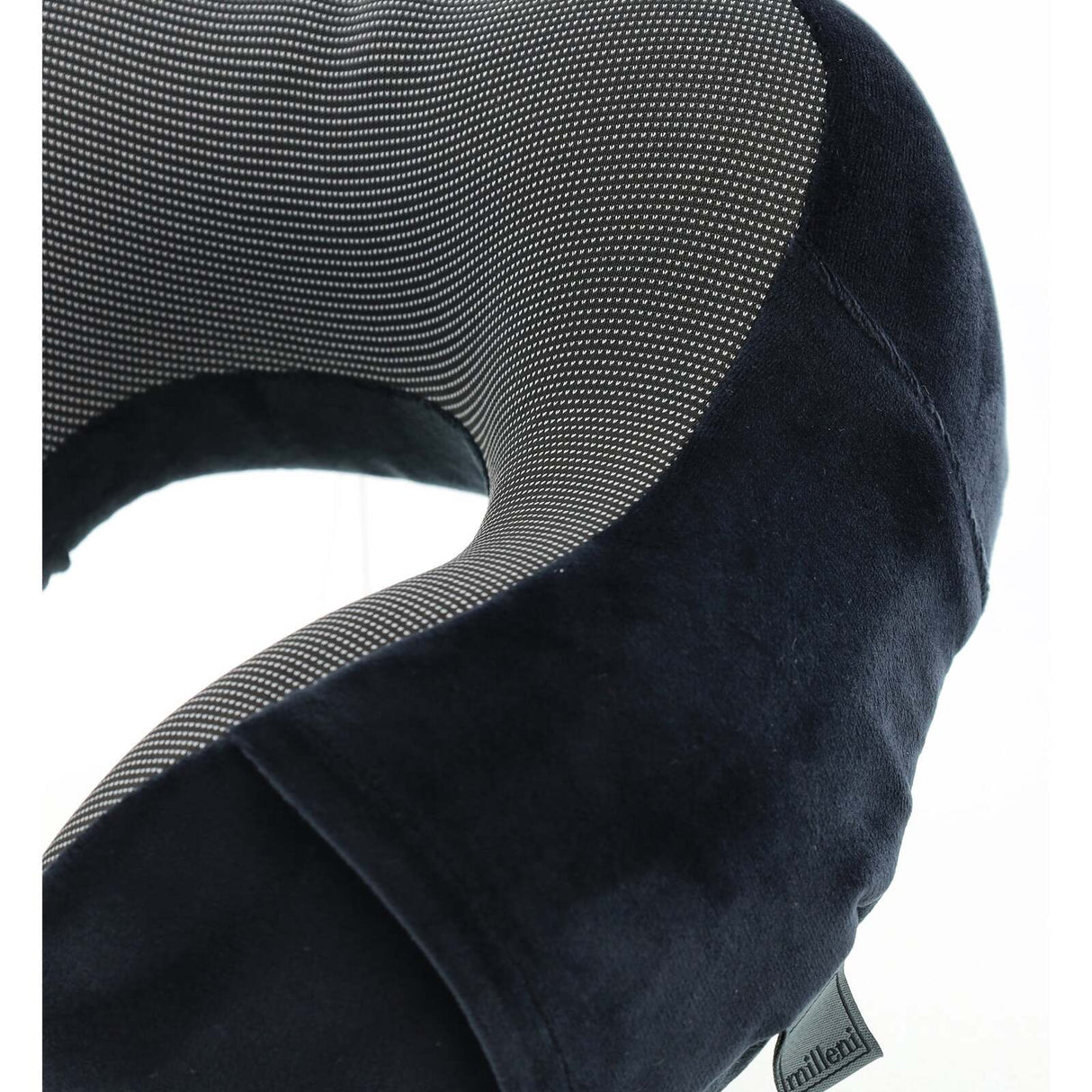 Milleni Memory Foam Comfort Ergonomic Air Travel Neck Pillow Neck Support Flight - Black