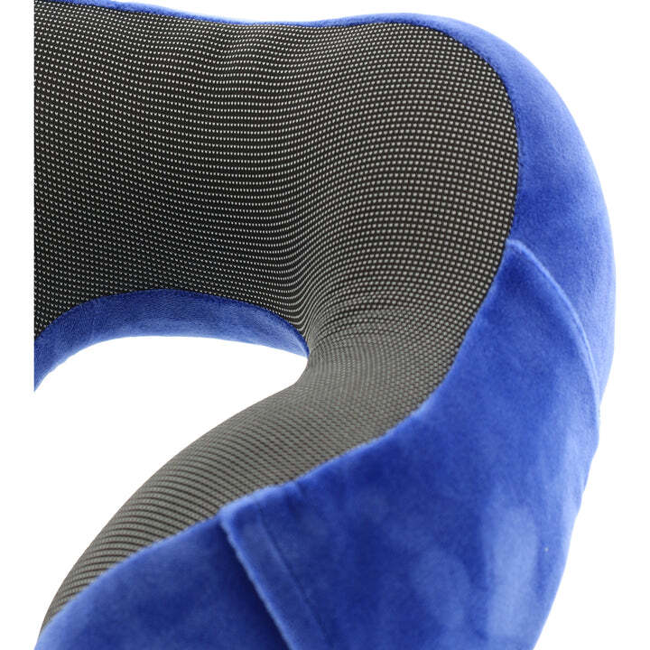 Milleni Memory Foam Comfort Ergonomic Air Travel Neck Pillow Neck Support Flight - Blue