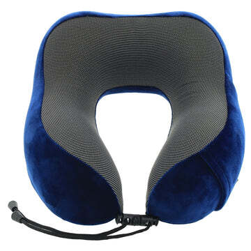 Milleni Memory Foam Comfort Ergonomic Air Travel Neck Pillow Neck Support Flight - Navy