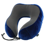 Milleni Memory Foam Comfort Ergonomic Air Travel Neck Pillow Neck Support Flight - Navy