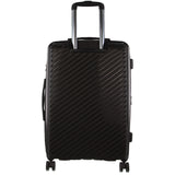 Monaco Checked Luggage Bag Travel Carry On Suitcase 75cm (124L) - Black