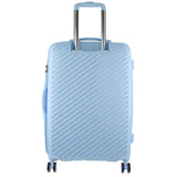 Monaco Checked Luggage Bag Travel Carry On Suitcase 75cm (124L) - Blue