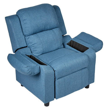 Set of 2 Erika Blue Kids Recliner Sofa Chair Blue Lounge Couch Armchair Childrens