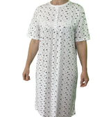 Womens Ladies Cotton Nightie Night Gown Slip Petticoat PJs Sleepwear Short Sleeve Dress