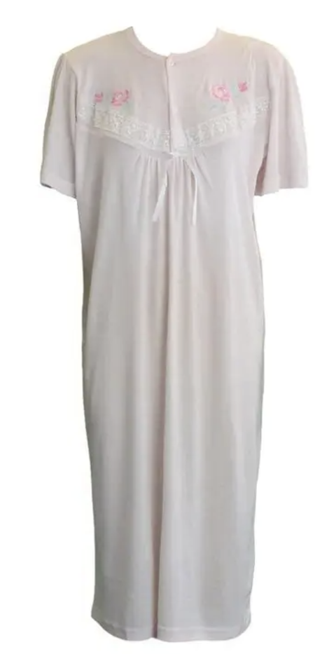 Womens Ladies Cotton Blend Nightie Night Gown Pajamas Pyjamas Sleepwear PJ