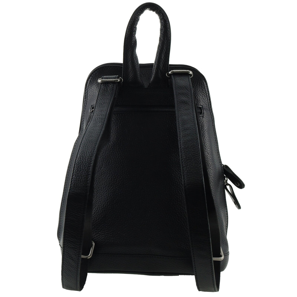 Milleni Genuine Italian Leather Soft Nappa Leather Backpack Travel Bag - Black